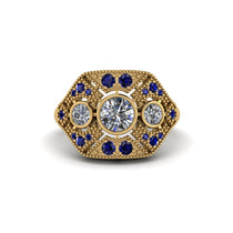 Diamond Art Deco Geometric Engagement Ring - Haven No. 61 image 1