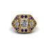 Diamond Art Deco Geometric Engagement Ring - Haven No. 61