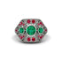 Emerald Art Deco Geometric Engagement Ring - Haven No. 51 image 1