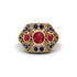 Ruby Art Deco Geometric Engagement Ring - Haven No. 70