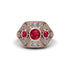 Ruby Art Deco Geometric Engagement Ring - Haven No. 11