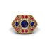 Sapphire Art Deco Geometric Engagement Ring - Haven No. 58