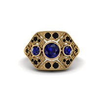 Sapphire Art Deco Geometric Engagement Ring - Haven No. 43 image 1