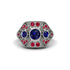 Sapphire Art Deco Geometric Engagement Ring - Haven No. 60 image 1
