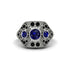 Sapphire Art Deco Geometric Engagement Ring - Haven No. 45
