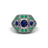 Sapphire Art Deco Geometric Engagement Ring - Haven No. 30