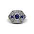 Sapphire Art Deco Geometric Engagement Ring - Haven No. 15 image 1