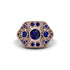 Sapphire Art Deco Geometric Engagement Ring - Haven No. 74 image 1