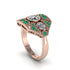 Diamond Art Deco Geometric Engagement Ring - Haven No. 17