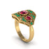 Ruby Art Deco Geometric Engagement Ring - Haven No. 25