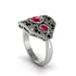 Ruby Art Deco Geometric Engagement Ring - Haven No. 42