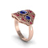 Sapphire Art Deco Geometric Engagement Ring - Haven No. 59