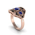 Sapphire Art Deco Geometric Engagement Ring - Haven No. 44