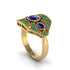 Sapphire Art Deco Geometric Engagement Ring - Haven No. 28