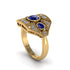 Sapphire Art Deco Geometric Engagement Ring - Haven No. 13