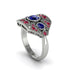 Sapphire Art Deco Geometric Engagement Ring - Haven No. 60