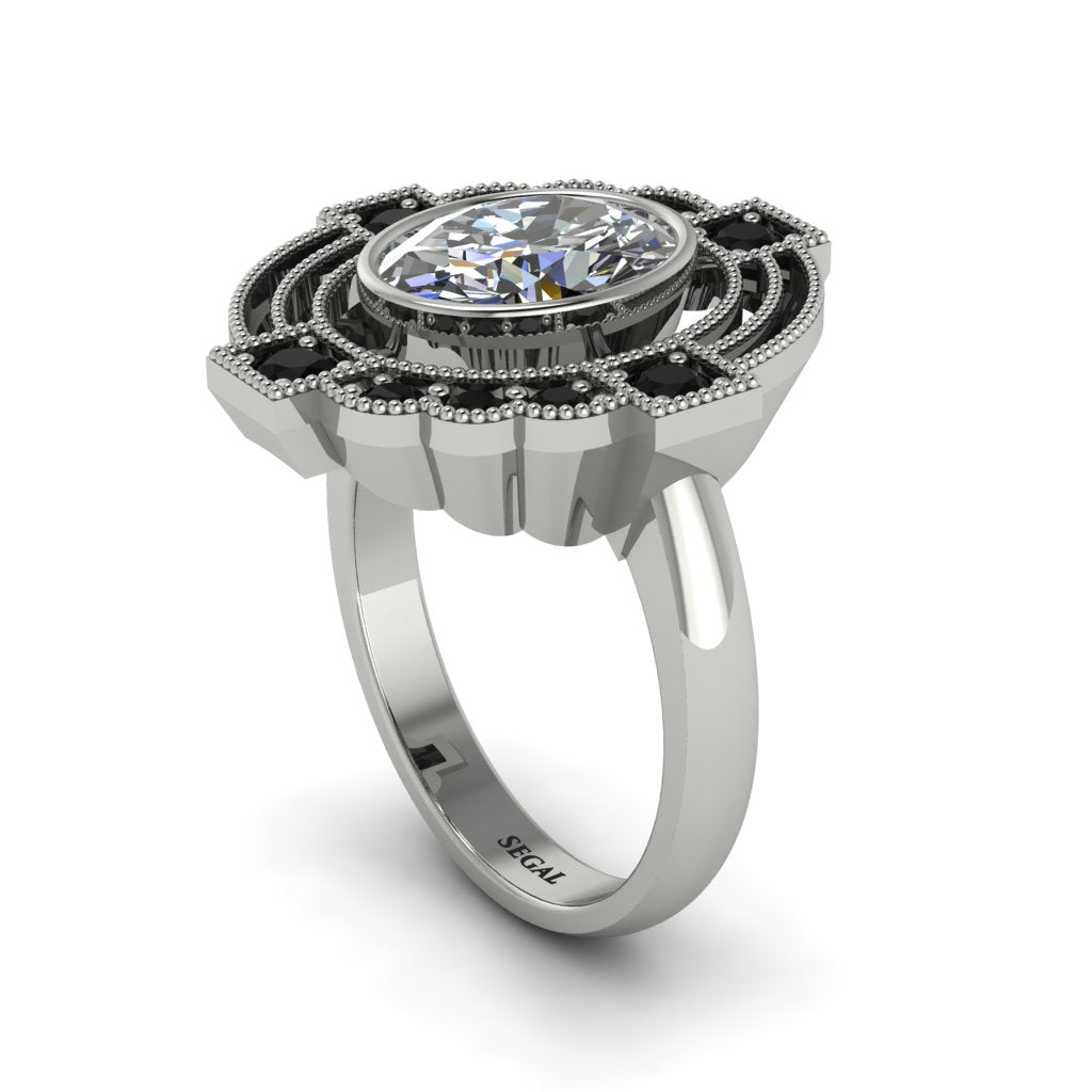 Diamond Art Deco Halo Fashion Ring - Gracelynn No. 33