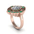 Diamond Art Deco Halo Fashion Ring - Gracelynn No. 17