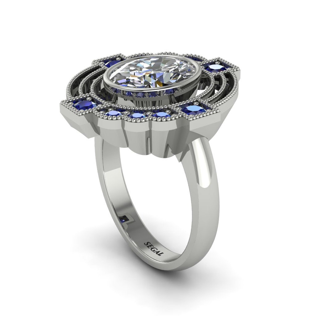 Diamond Art Deco Halo Fashion Ring - Gracelynn No. 63