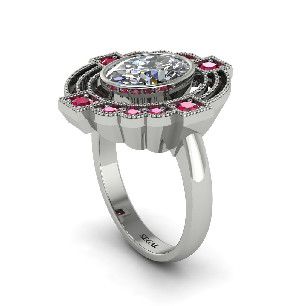 Diamond Art Deco Halo Fashion Ring - Gracelynn No. 48
