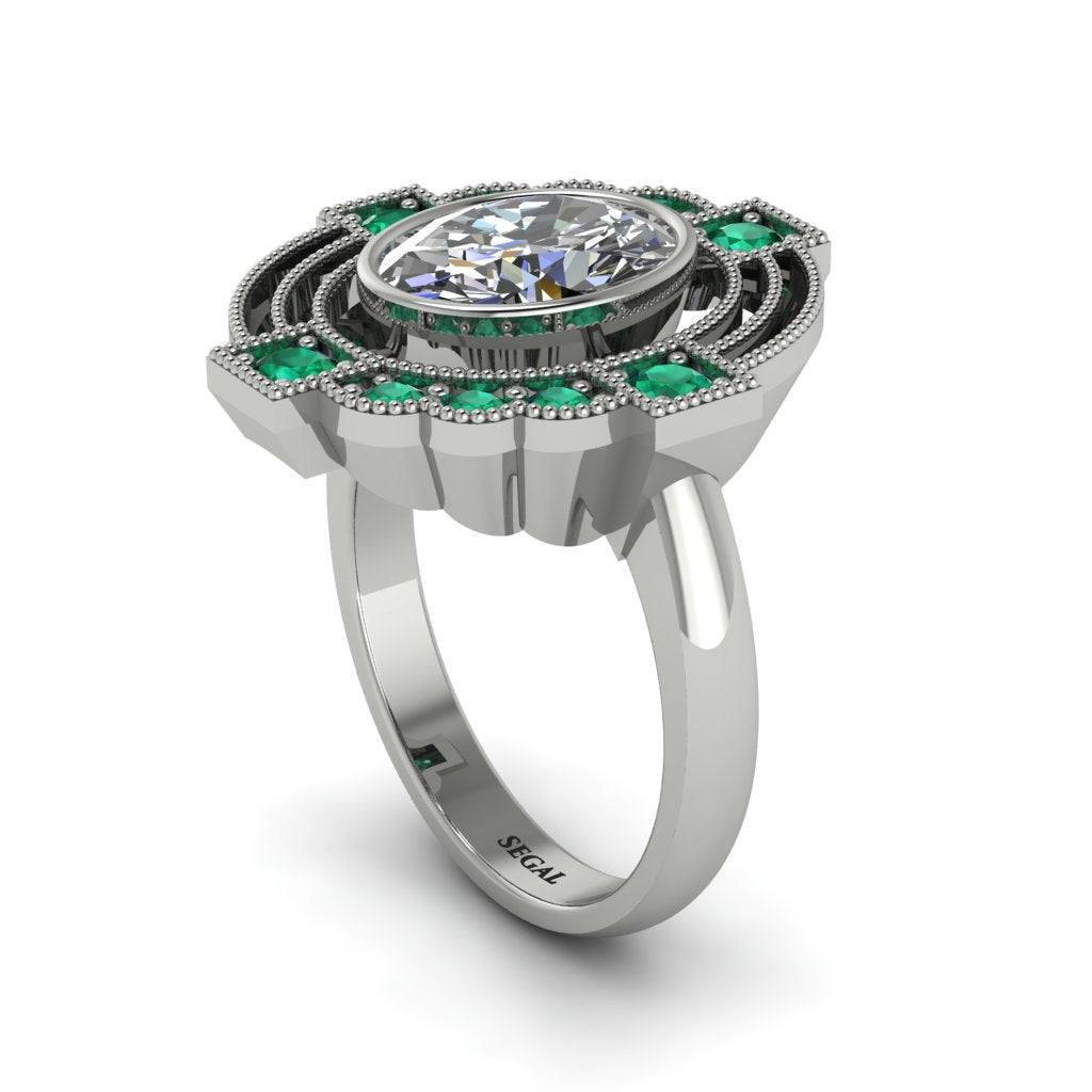 Diamond Art Deco Halo Fashion Ring - Gracelynn No. 18