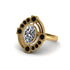 Diamond Art Deco Halo Fashion Ring - Gracelynn No. 31