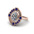 Diamond Art Deco Halo Fashion Ring - Gracelynn No. 62 image 1