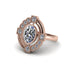 Diamond Art Deco Halo Fashion Ring - Gracelynn No. 2