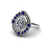 Diamond Art Deco Halo Fashion Ring - Gracelynn No. 63