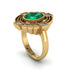 Emerald Art Deco Halo Fashion Ring - Gracelynn No. 4 image 2
