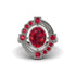 Ruby Art Deco Halo Fashion Ring - Gracelynn No. 57 image 3