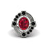 Ruby Art Deco Halo Fashion Ring - Gracelynn No. 42