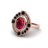 Ruby Art Deco Halo Fashion Ring - Gracelynn No. 41 image 1