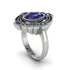 Sapphire Art Deco Halo Fashion Ring - Gracelynn No. 75 image 3