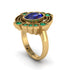 Sapphire Art Deco Halo Fashion Ring - Gracelynn No. 28