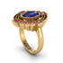 Sapphire Art Deco Halo Fashion Ring - Gracelynn No. 58
