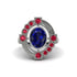 Sapphire Art Deco Halo Fashion Ring - Gracelynn No. 60 image 3