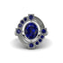 Sapphire Art Deco Halo Fashion Ring - Gracelynn No. 75