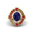 Sapphire Art Deco Halo Fashion Ring - Gracelynn No. 58 image 3