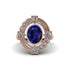 Sapphire Art Deco Halo Fashion Ring - Gracelynn No. 14 image 3