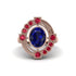 Sapphire Art Deco Halo Fashion Ring - Gracelynn No. 59 image 3