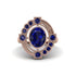 Sapphire Art Deco Halo Fashion Ring - Gracelynn No. 74 image 3
