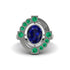 Sapphire Art Deco Halo Fashion Ring - Gracelynn No. 30