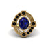 Sapphire Art Deco Halo Fashion Ring - Gracelynn No. 43