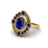 Sapphire Art Deco Halo Fashion Ring - Gracelynn No. 73