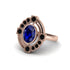 Sapphire Art Deco Halo Fashion Ring - Gracelynn No. 44 image 1