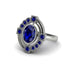 Sapphire Art Deco Halo Fashion Ring - Gracelynn No. 75 image 1