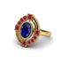 Sapphire Art Deco Halo Fashion Ring - Gracelynn No. 58 image 1
