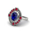 Sapphire Art Deco Halo Fashion Ring - Gracelynn No. 60 image 1