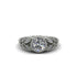 Art Deco Diamond Leaves Engagement Rings - Thalia No. 3 image 9